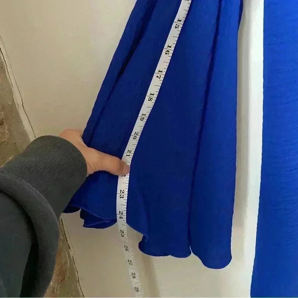 Royal Blue Mini Dress with Bell Sleeves - Women’s Size Large fits like Medium - Picture 8 of 14